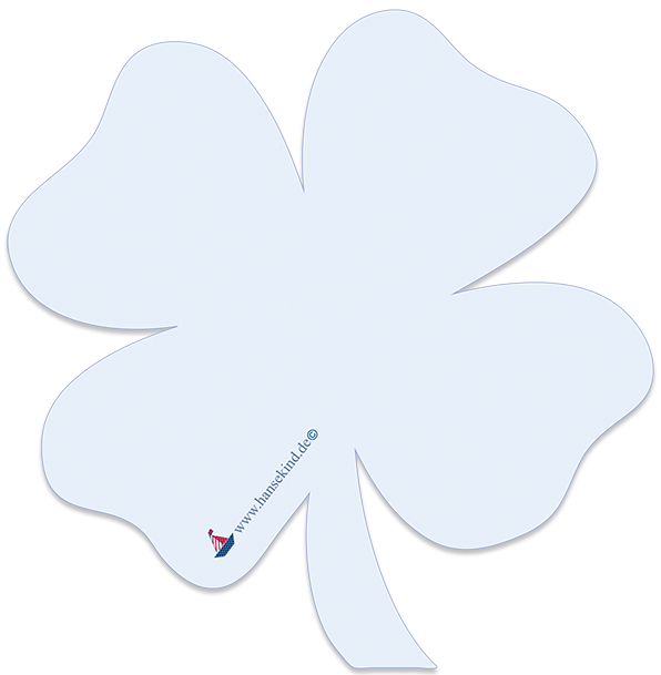 Geburtskarte Kleeblatt, blau