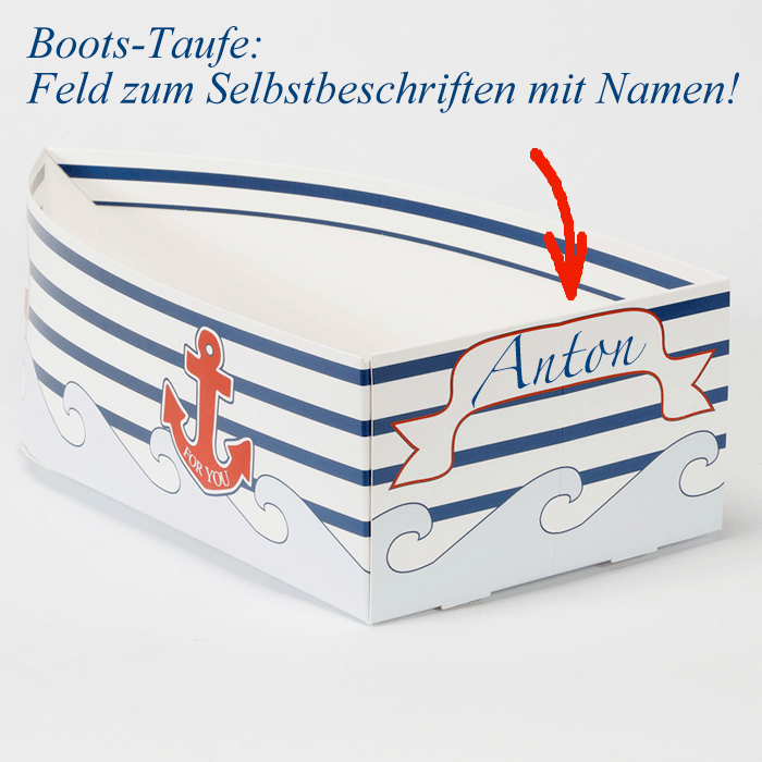 Geschenkschachtel Schiff klein zum Selbstverpacken 23 cm