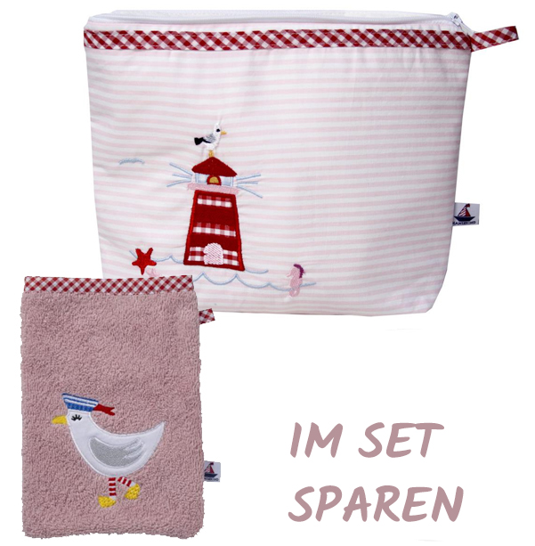 Kulturtasche mit Namen für Kinder | Windeltasche & Kulturtasche „Kapitänin auf Reisen“