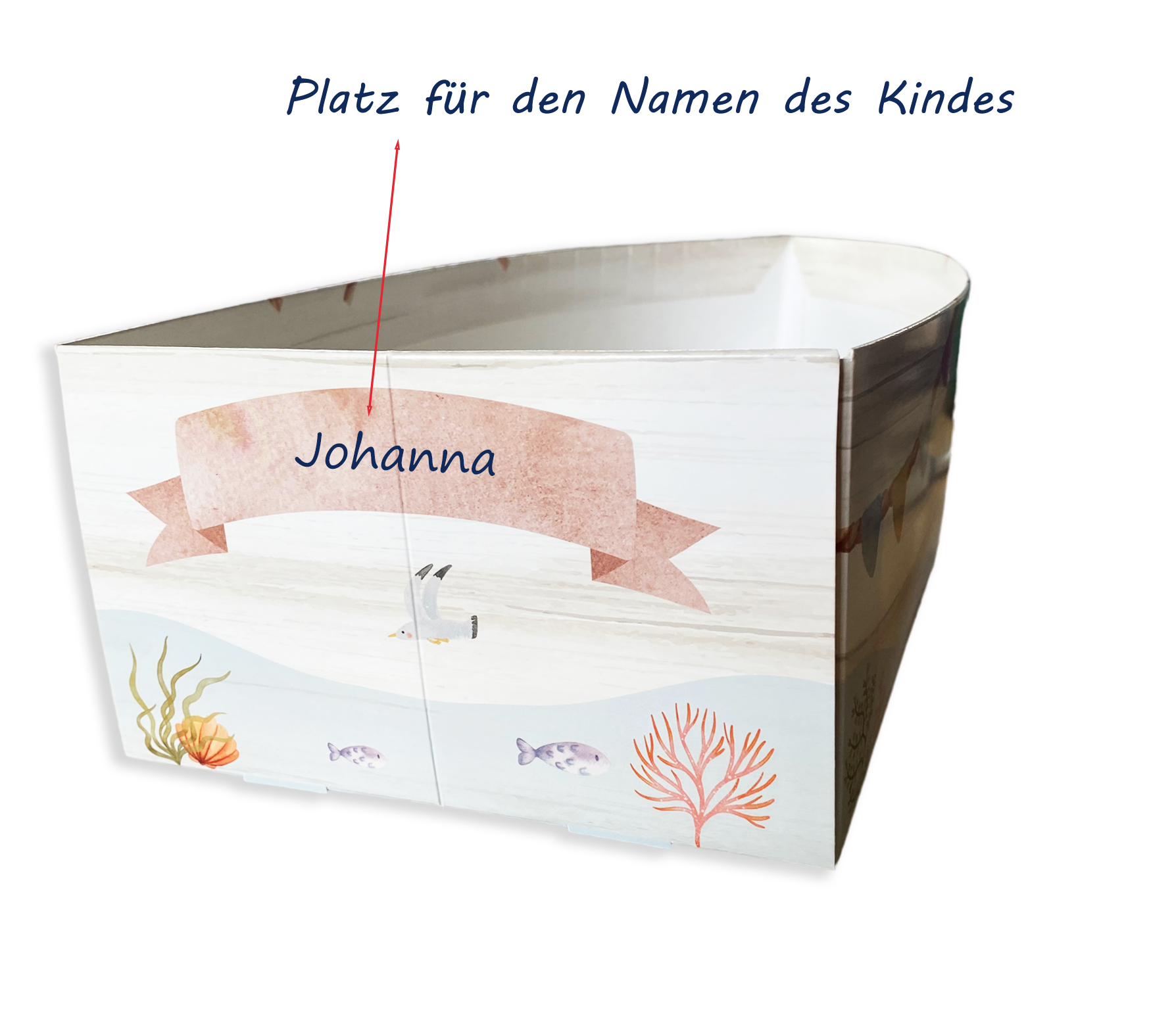 Geschenkschachtel Schiff groß zum Selbstverpacken, 30cm