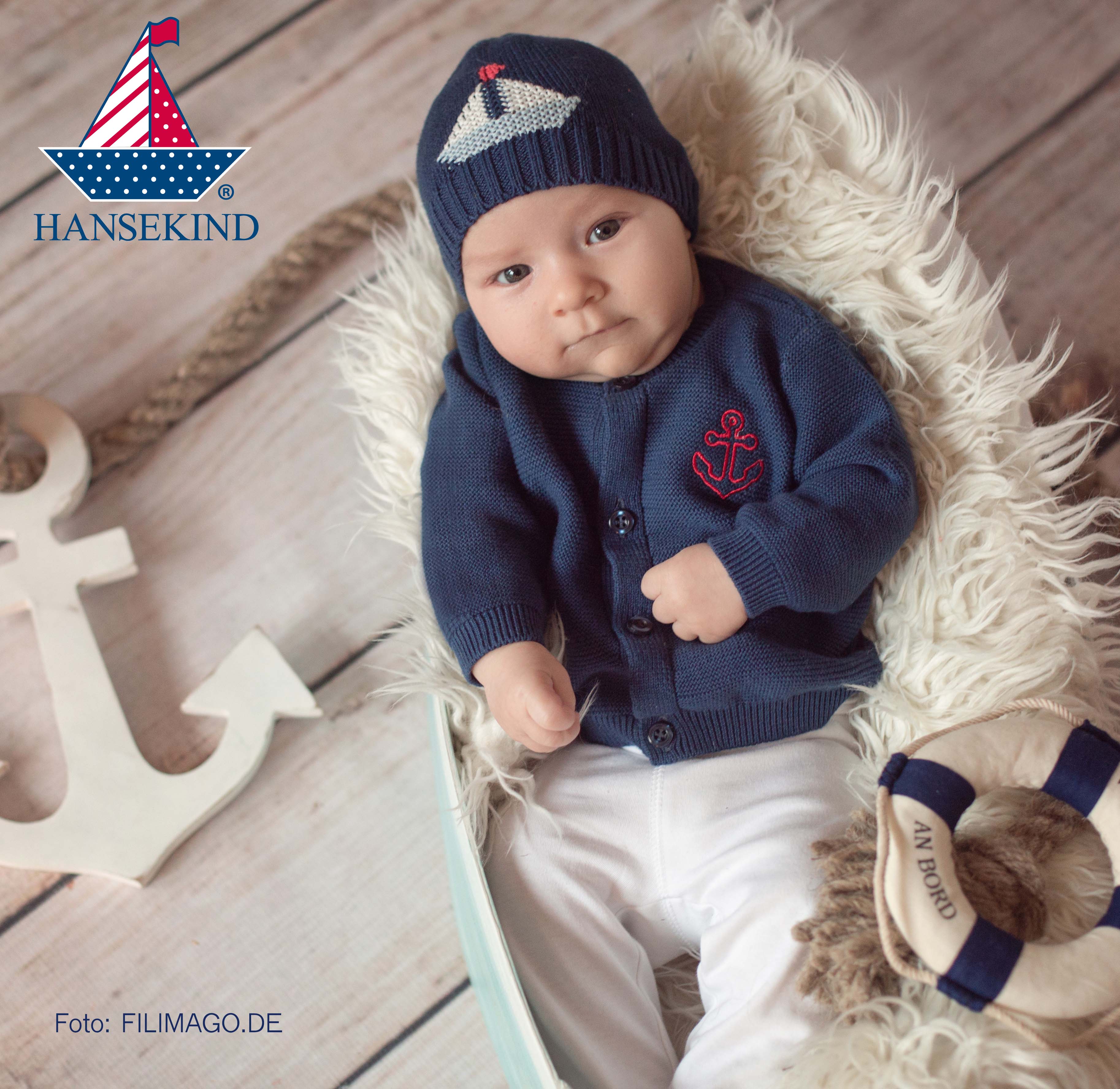 3-teiliges Nestbau Set aus Bio-Baumwolle | Geschenk zur Geburt & Baby Erstausstattung | Hansekind