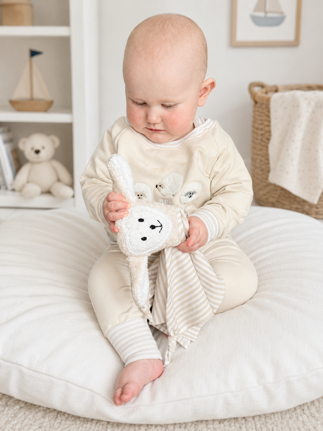 Schnuffeltuch Schaf aus OEKO-TEX® Standard 100 | Kuscheltuch Baby | Hansekind