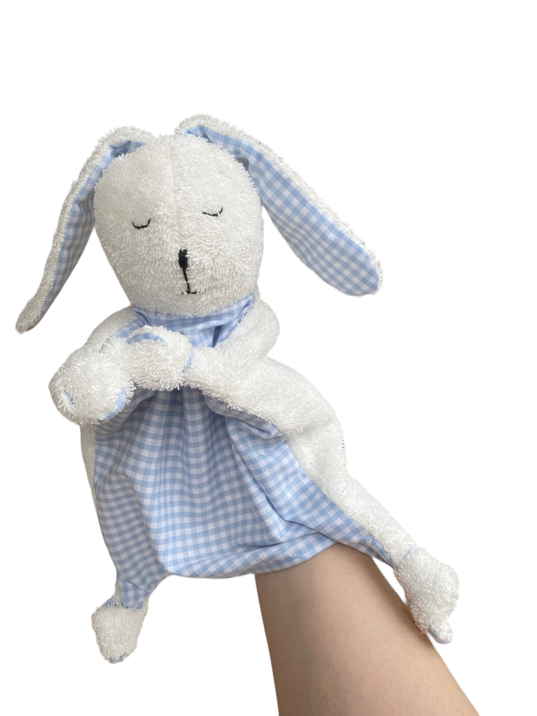 Schnuffeltuch Hase, blau