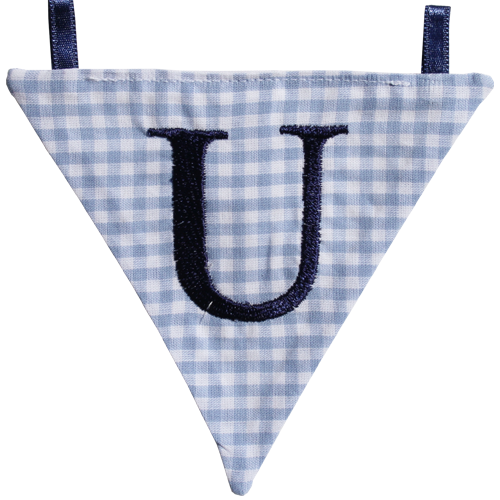 Wimpel U -  blau