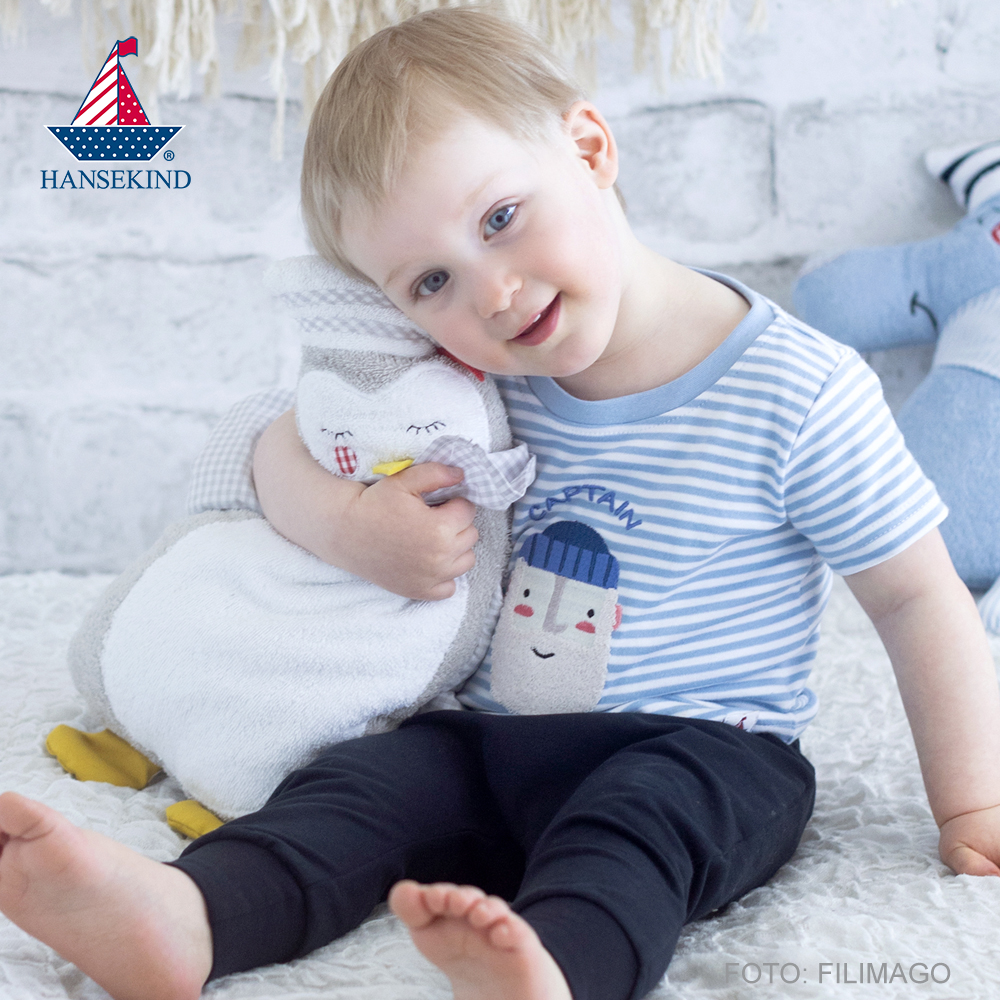 T-Shirt Kurzarm mit Seemannstick, hellblau Gr.110/116