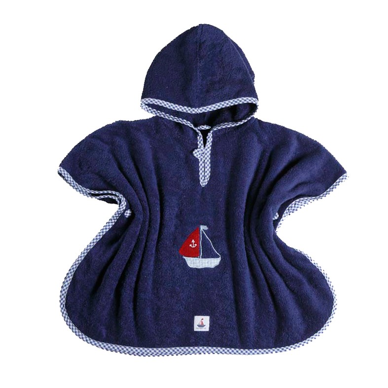 Poncho Segelboot navy