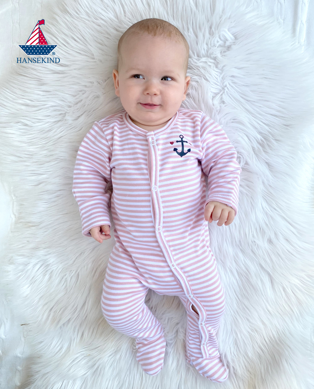 3-teiliges Set Rosa Sand 62/68 | Geschenk zur Geburt mit Bio-Baumwoll Strampler, Halstuch & Babysocken