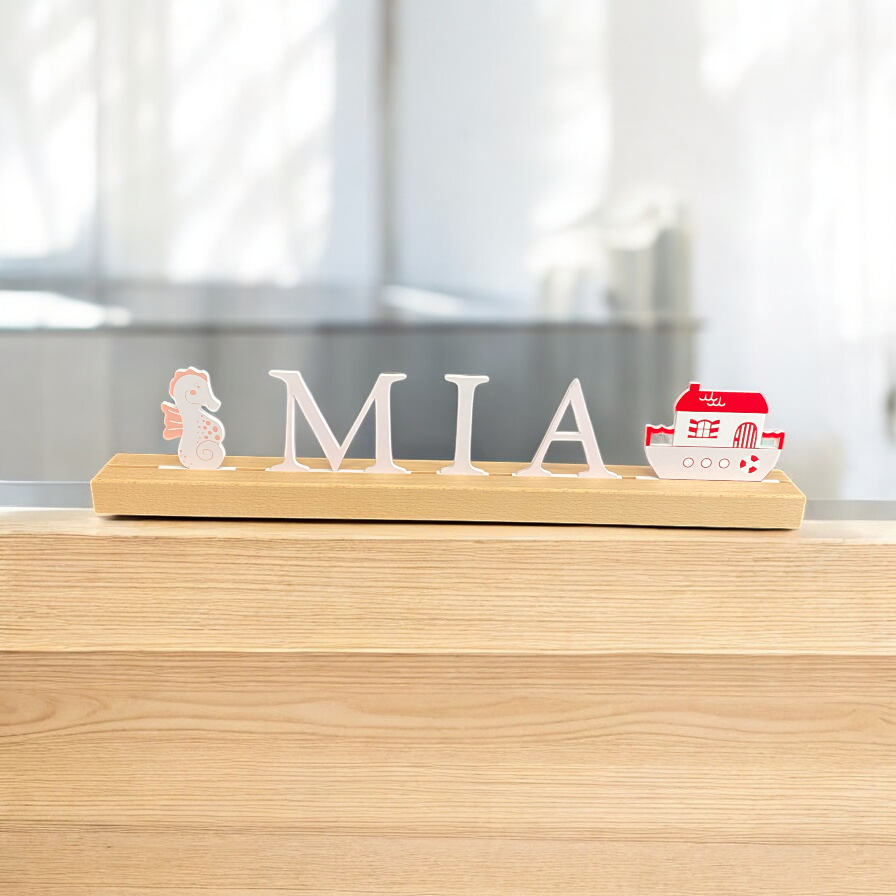 Motiv für die Kindergarderobe Seepferdchen