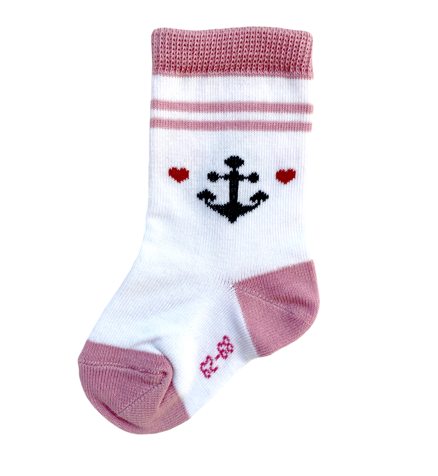 Socken rosa mit Anker