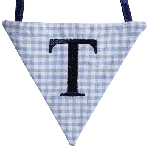 Wimpel T -  blau
