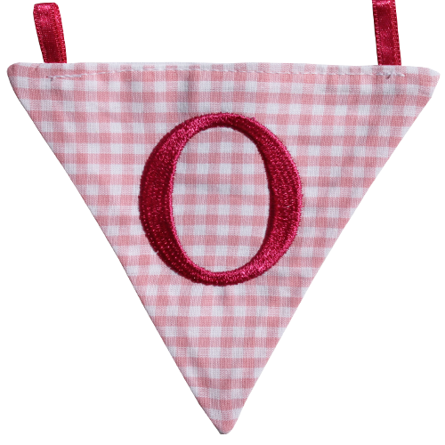 Wimpel O - rosa