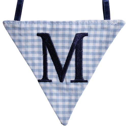 Wimpel M - blau