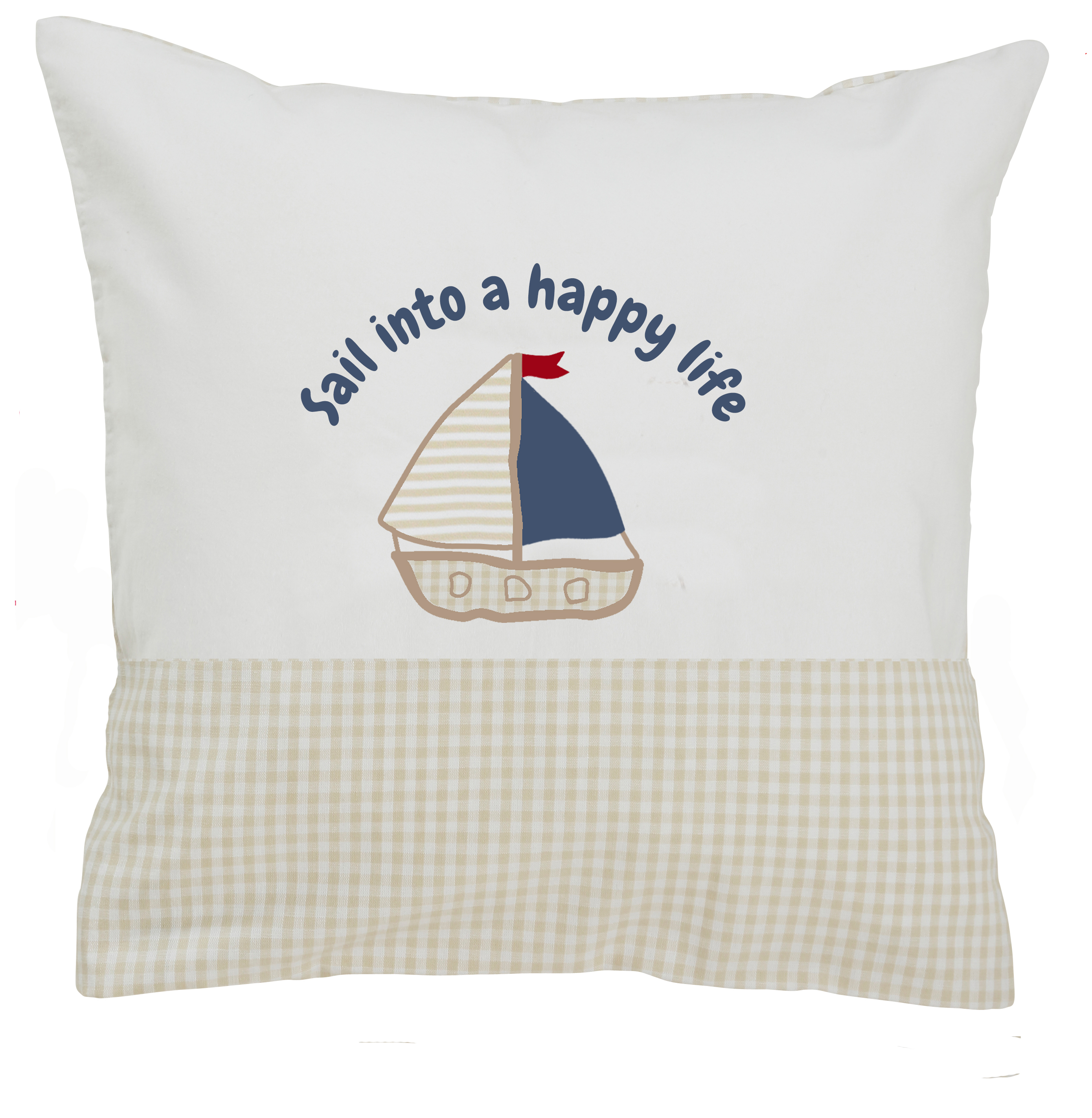 Unisex Kinderkissen Schiff personalisierbar | Hansekind