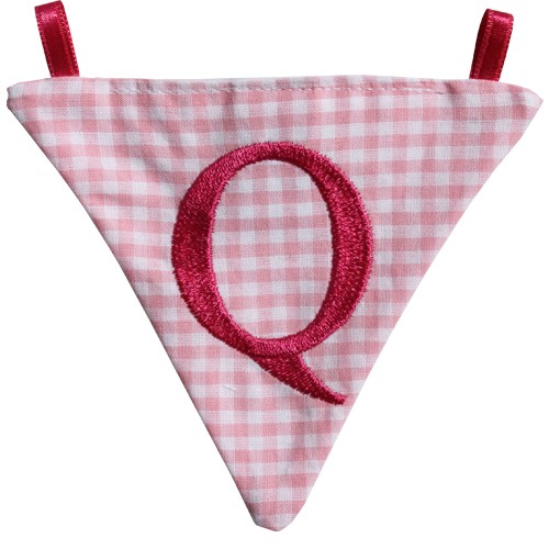 Wimpel Q - rosa