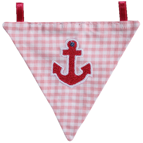 Wimpel Anker rosa
