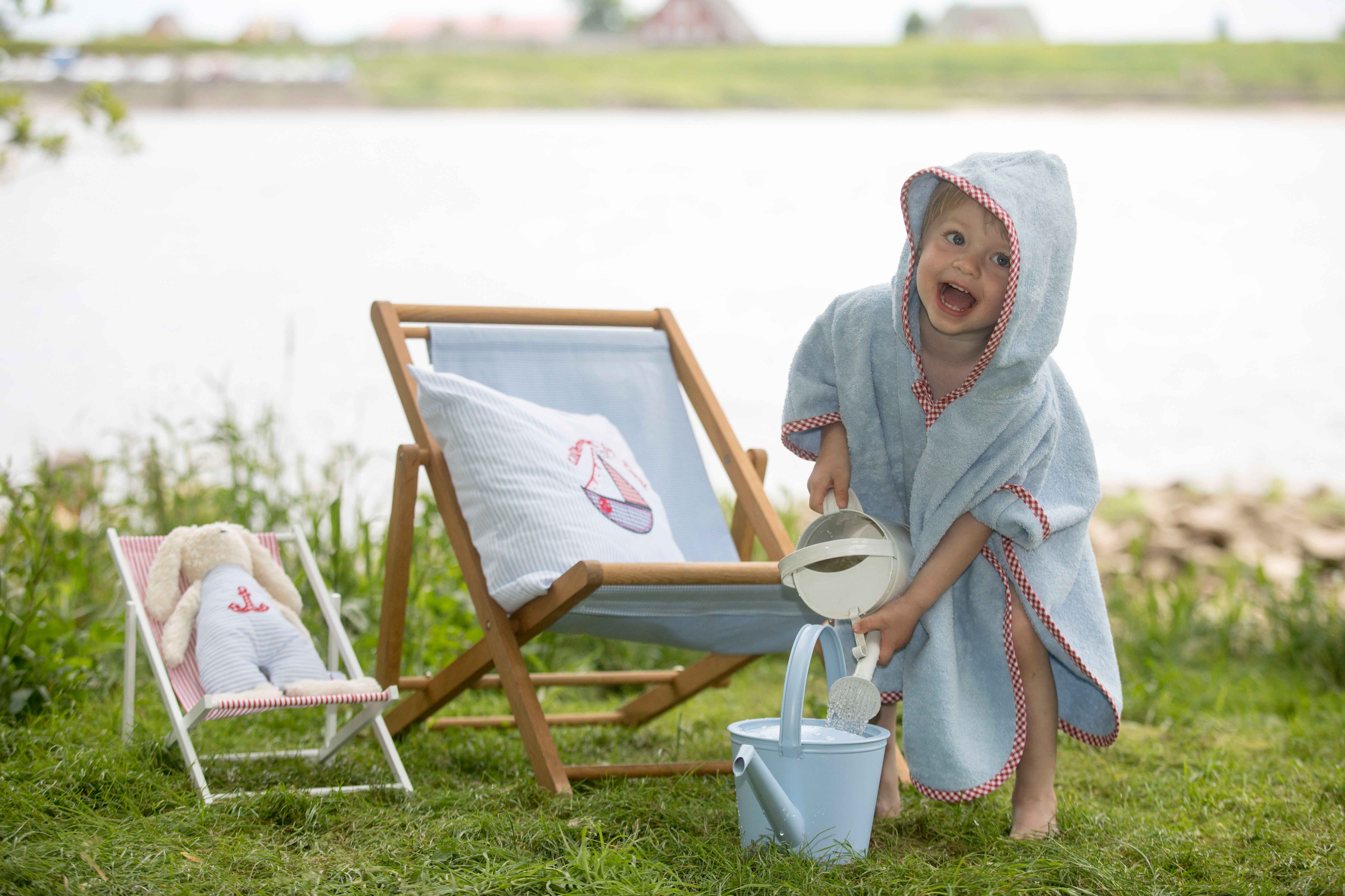 Poncho Möwe hellblau