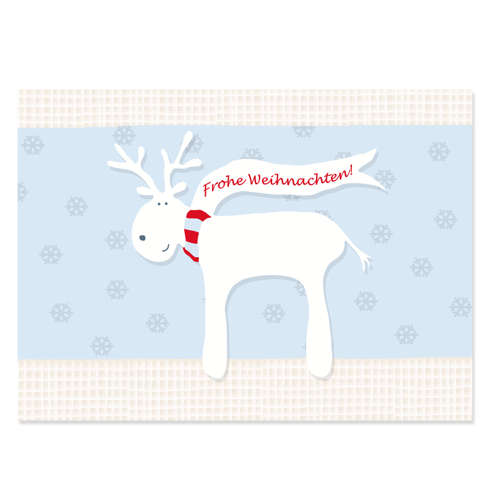 Weihnachtskarte Rentier