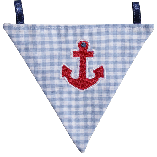 Wimpel Anker blau