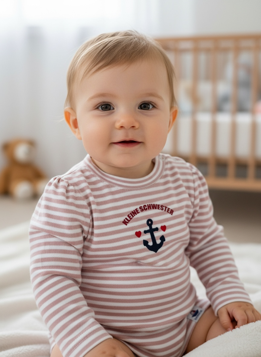 Geschwister T-Shirt Kleine Schwester 62/68- Geschenk zur Geburt