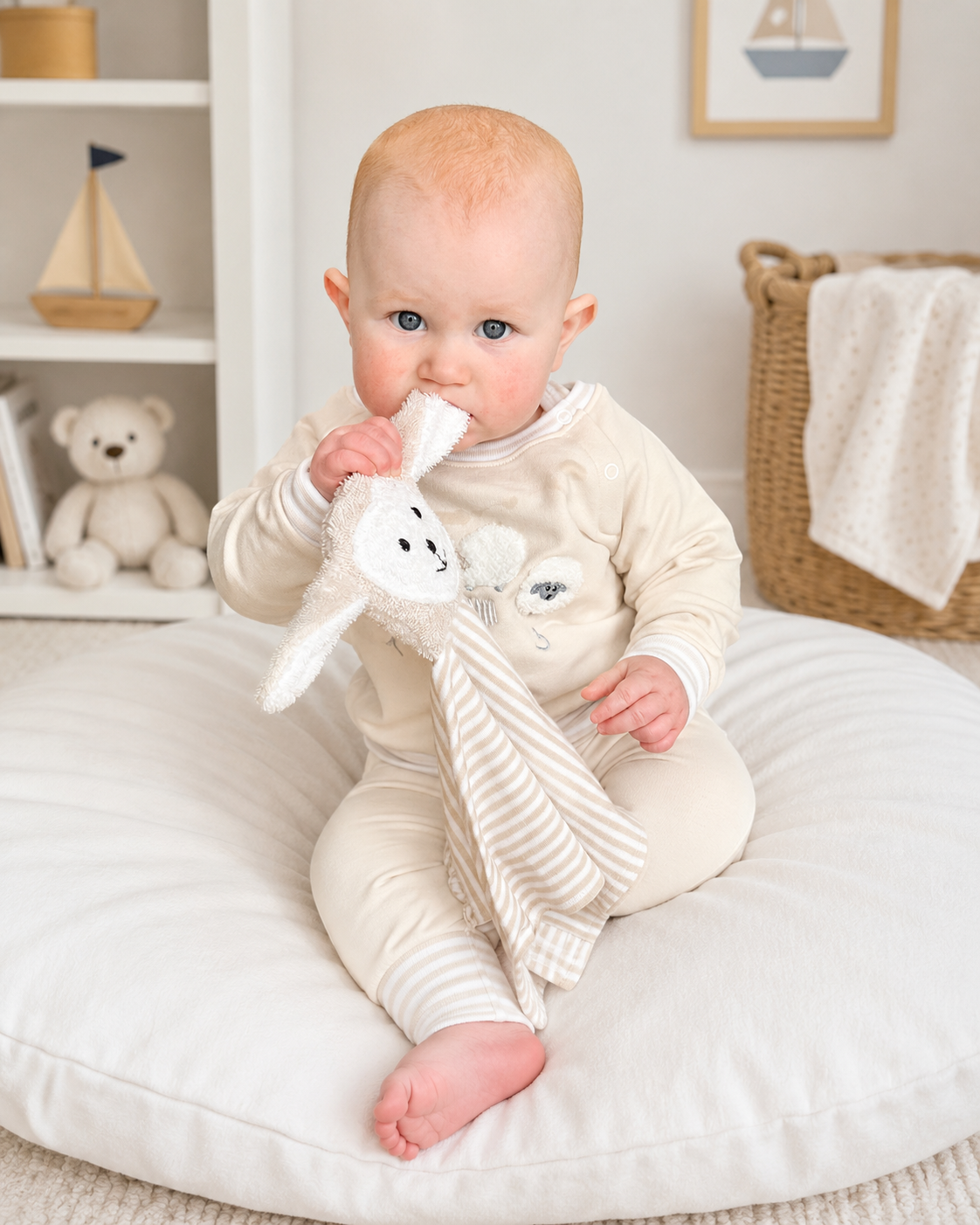Schnuffeltuch Schaf aus OEKO-TEX® Standard 100 | Kuscheltuch Baby | Hansekind